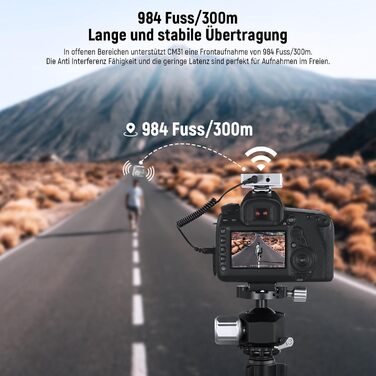 NEEWER Міні бездротове мікрофону, комплект 1RX+2TX+зарядний кейс, 150м радіус дії, для iPhone, iPad, Android, DJI, Insta360, PC, Mac