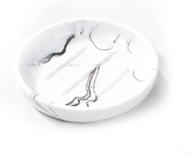 Підставка для мила MYLERCT для ванної кімнати та кухні, 11.5 x 10 см, з антиковзними наклейками, з імітацією мармуру