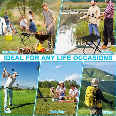 Розкладний туристичний стільчик для відпочинку на природі: кемпінг, риболовля, пікнік, пляж. З сумкою для зберігання