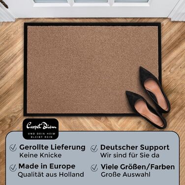 Килимок для дому Carpet Diem: вхідний, антиковзаючий, 60x80/90x150 см, бежевий