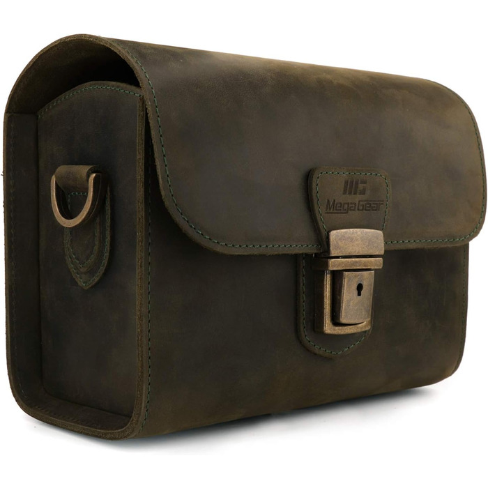 Чохол для камери MegaGear Pebble з натуральної шкіри для бездзеркальних, моментальних та DSLR камер (Зелений)