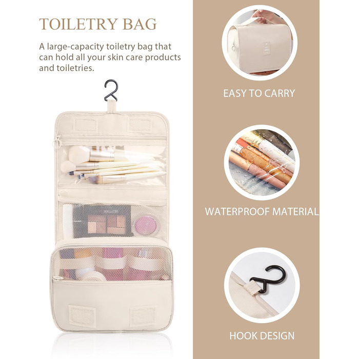 Органайзери для валіз, дорожні аксесуари, водонепроникні мішки для пакування, 10 шт., Бежевий
