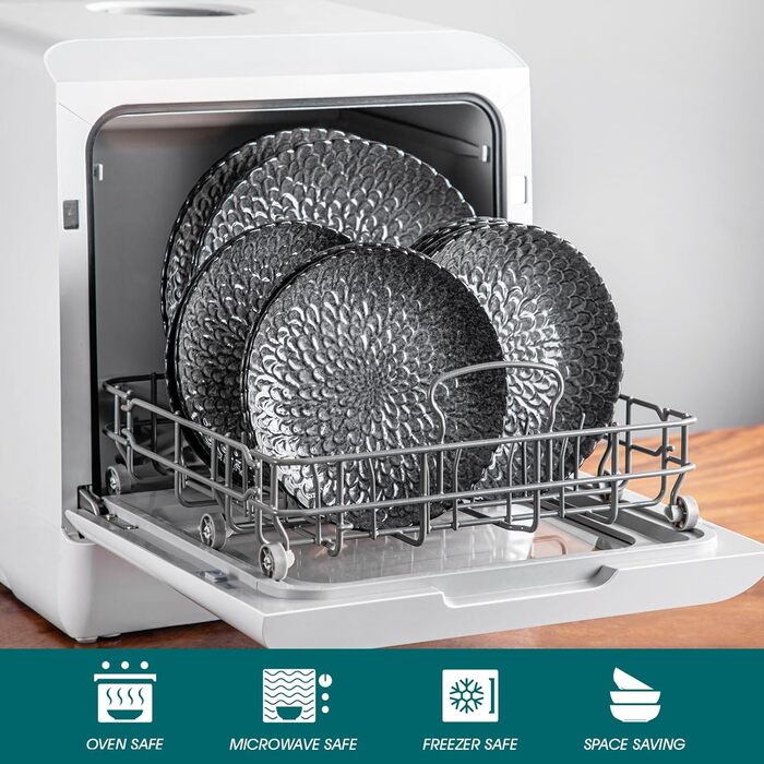 Комплект посуду Vancasso Chrys: 12 предметів з кераміки для 4-12 осіб (тарілки для супу, десерту, обідні)