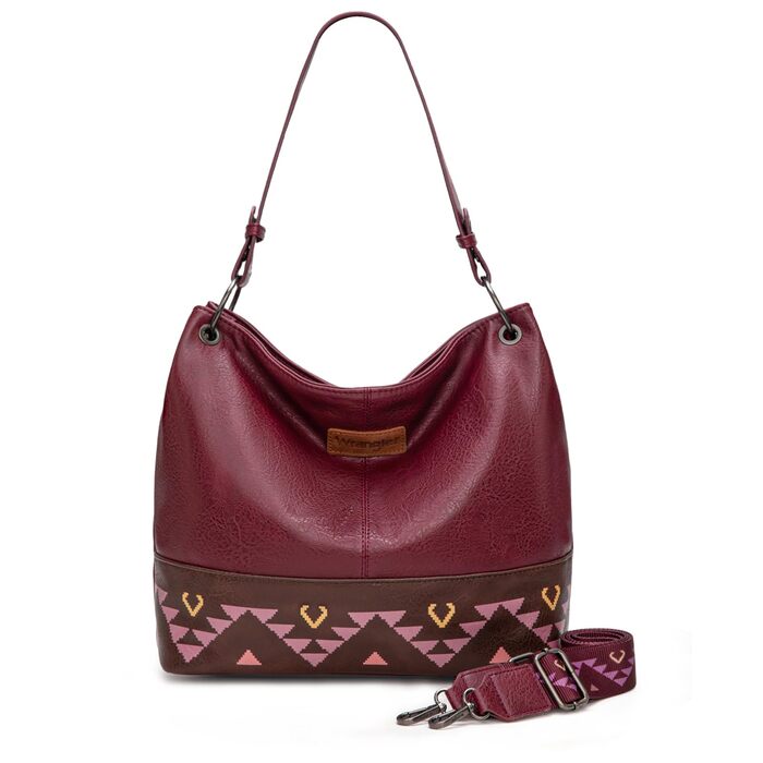 Сумка жіноча Wrangler Hobo з екошкіри, верхня ручка, крос-боді (Western Burgundy)