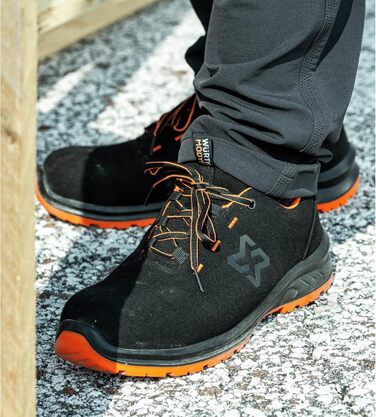 Робочі черевики WÜRTH MODYF Cruise S3 чорно-помаранчеві - металеві, водонепроникні, розміри 35-48, для жінок та чоловіків