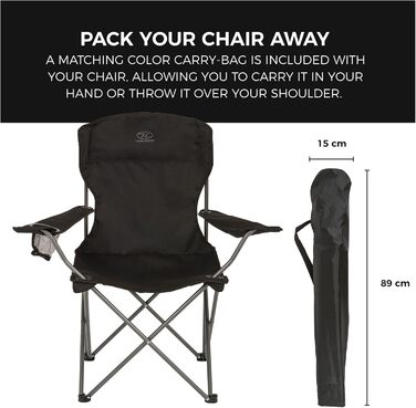 Крісло для кемпінгу Highlander - Легке та міцне туристичне крісло для відпочинку на природі