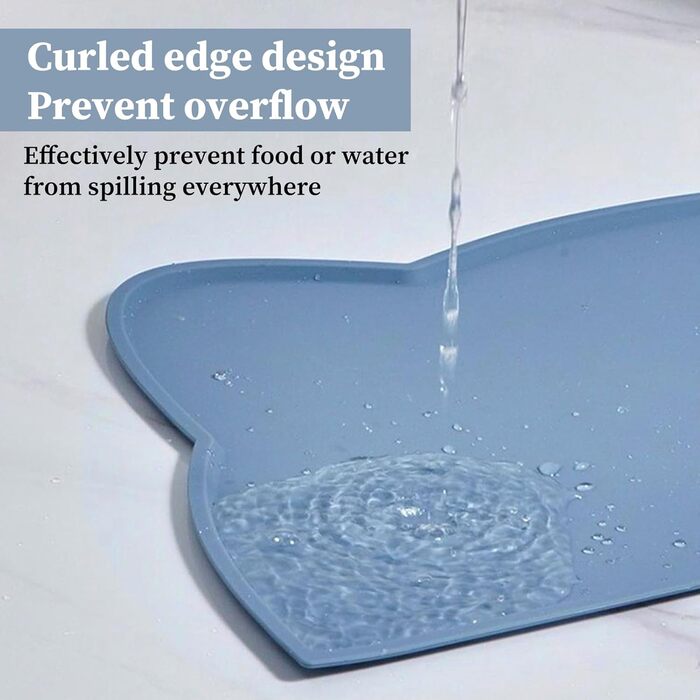 Килимок для годування котів та собак, силіконовий, неслизький, вологостійкий, легко миється