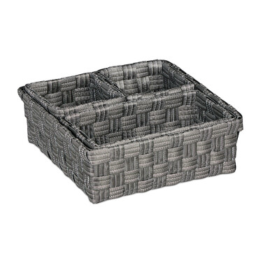 Relaxdays Storage Baskets, 4-Piece Set