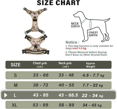 Нагрудник для собак No-Pull, анти-тягнучий, великий, середній, малий - м'який, дихаючий, регульований, світловідбиваючий, з м'якою ручкою (XL, камуфляжний коричневий)