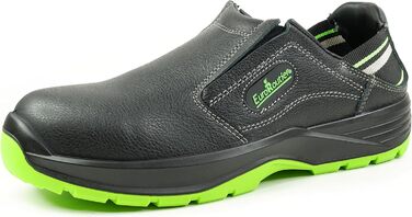 Чоловічі тапочки-мокасини EuroRoutier Hybrid Black Nappa з чорної шкіри Наппа, S1P-SRC, 42 EU