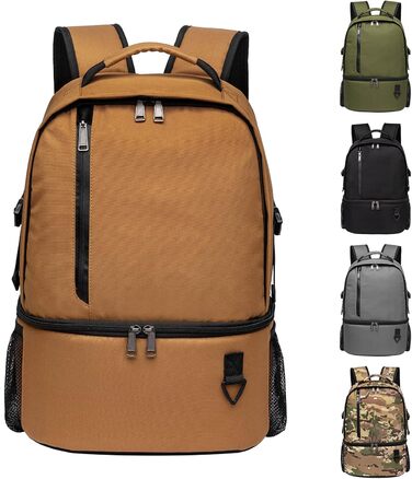 28L Insulated Cooler Backpack - Double Layer Thermal Rucksack for Picnics, Camping, Travel (Brown)