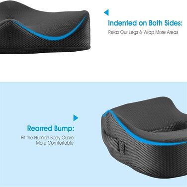 Ортопедична подушка для сидіння Feagar з Memory Foam, для офісного крісла, автокрісла, інвалідного візка, чорна тканина, до 100 кг