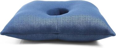 KMINA - Pillow with Ear Hole, Piercing Ear Pillow, Donut for Ear Piercing Reusable, Sleeping, Chondrodermatitis Blue - Made in Europe