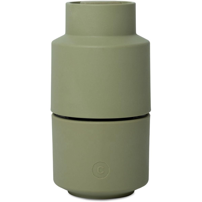 Crushgrind Billund Spice Grinder with Ceramic Grinder Green | Salt and Pepper Grinder with Adjustable Grinding Level for Coarse Salt | Herb Grinder made from high-quality, sustainable materials (Sage)