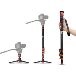 Монопод IFOOTAGE Cobra 3 A180F: штатив-трекінговий стрижень для DSLR/Camcorder, алюміній, 180 см, вантажопідйомність 8 кг