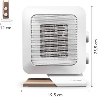 Теремовий обігрівач Trotec TFC 14 E: 700/1400 Вт, термостат, для кімнат до 50 м², білий