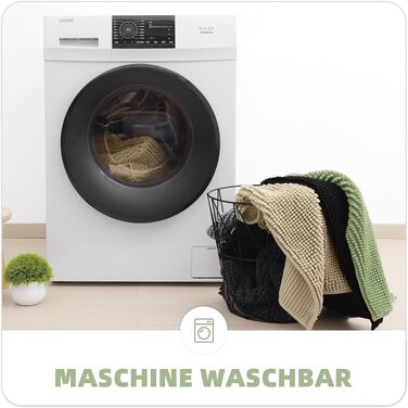 Килимок для ванної кімнати OLANLY з chenille, протиковзкий та гігроскопічний, 40x60 см, колір трав'яний зелений