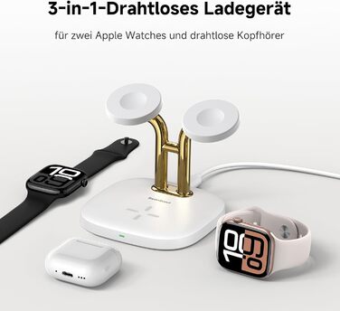 Зарядний пристрій SwanScout для Apple Watch 10/Ultra/9/8/7/6 та AirPods Pro (704A, 3.3W, без адаптера)