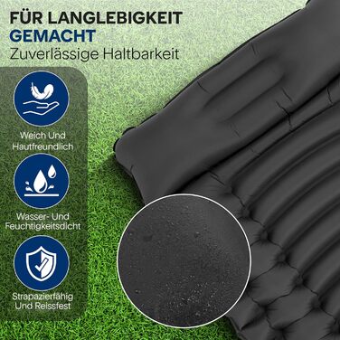 Спальні килимки та спальні мішки SereneLife – водонепроникні та міцні, для кемпінгу, трекінгу та відпочинку на природі (сірий)