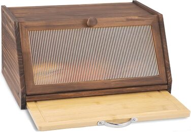 Дерев'яний хлібний ящик з кришкою та дощечкою для нарізання, Brotaufbewahrung