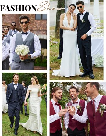 Жилет чоловічий COOFANDY, вузький крій, формальний/повсякденний, для костюма або смокінгу, білий/квітковий принт, розмір L