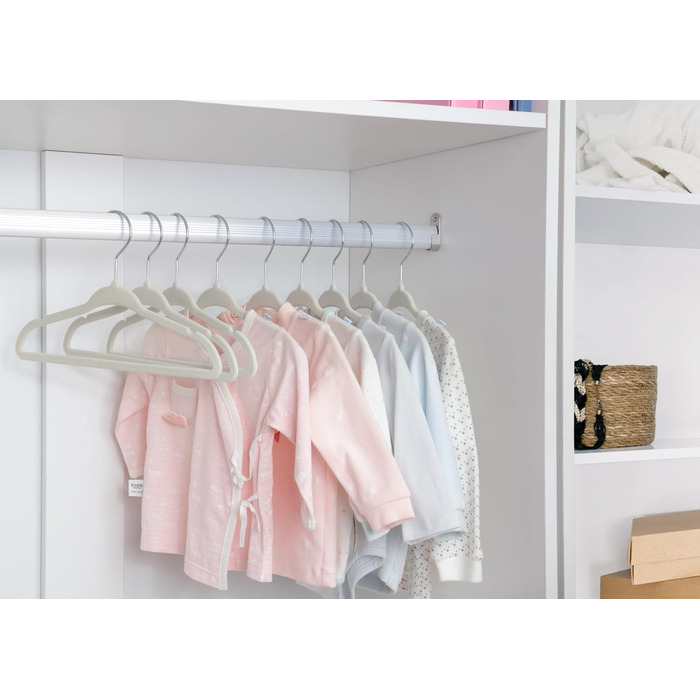 Плечики для дитячого одягу ManGotree з велюру, 30 шт. з обертовим гачком, плечики для дітей та дитячого одягу, бежеві