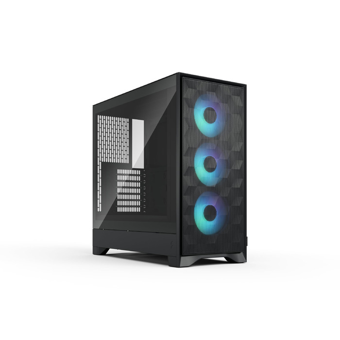 Корпус для ПК Fractal Design Pop Air 2 Black Mesh ATX, 3x 120 мм вентилятори, загартоване скло, RGB, чорний