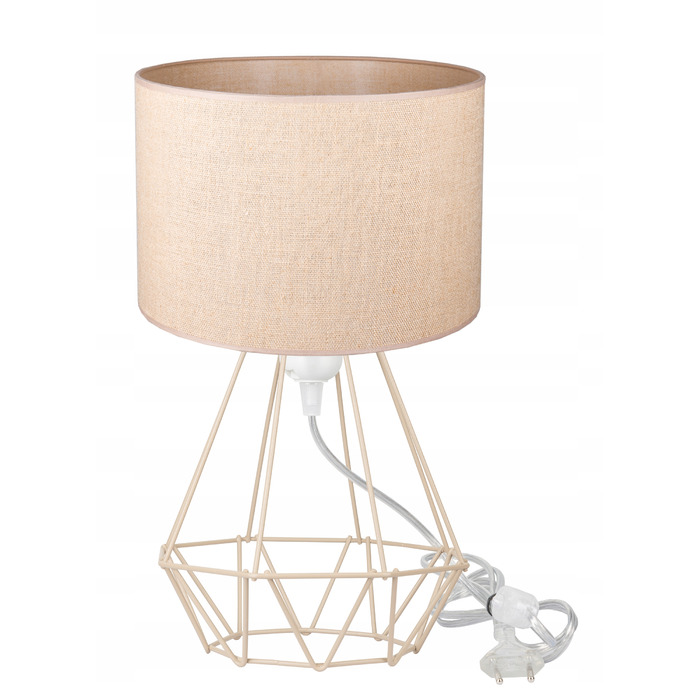 Стильна настільна нічна лампа з абажуром у стилі бохо та лофт, джут, LED E27