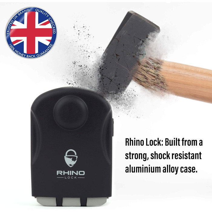 Сейф для ключів Rhino Lock Kombi настінний з кодовим замком та доступом за допомогою ключа - сірий (Pro)