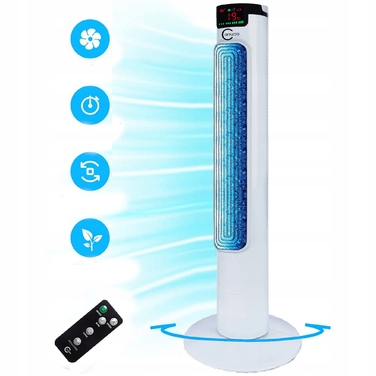 Колонний вентилятор Carruzzo Exclusive Line Cold Wind Tower Fan 3в1, білий