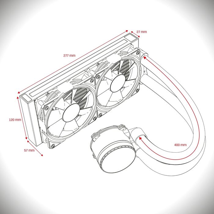 Система водяного охолодження EMPIRE GAMING Guardian G-V20 AIO для ПК - 240 мм, RGB, Intel/AMD