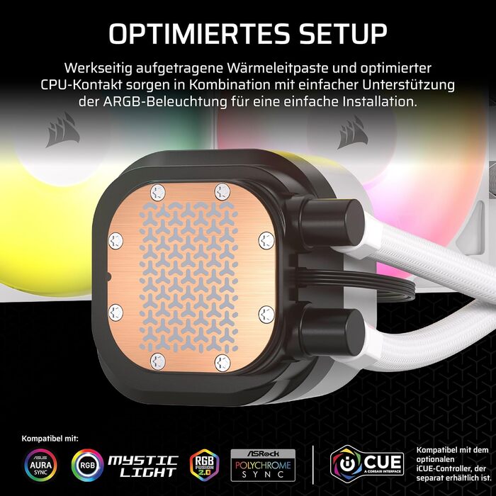 Система водяного охолодження Corsair Nautilus 360 RS для CPU – 360 мм AIO, тиха, з підсвічуванням ARGB, сумісна з Intel LGA 1851/1700, AMD AM5/AM4