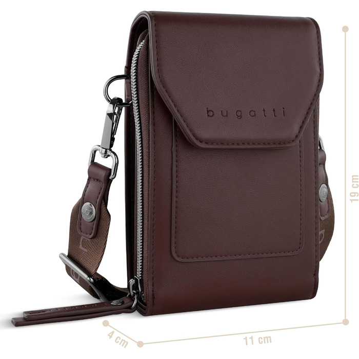 Сумка Bugatti Almata на плече з відділенням для смартфона, кросбоді для жінок (колір: коричневий)