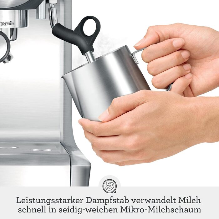 Sage - The Barista Express - Fully Automatic Coffee Machine with Manual Milk Frother - Brushed Stainless Steel