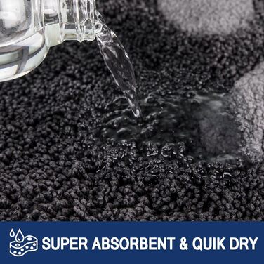 Килимок для підлоги 50 x 80 см, водонепроникний, антиковзний, для собак, вхід, вологі лапи, колір антрацит