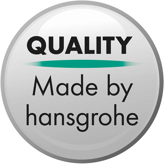 Hansgrohe Raindance Select S - Showerhead, Hand Shower with 3 Spray Patterns, Shower Head, Showerhead with Anti-Limescale Function, White/Chrome, 26530400 (Chrome, 3 Spray Patterns with Water-Saving Function, Bundle with Shower Hose)