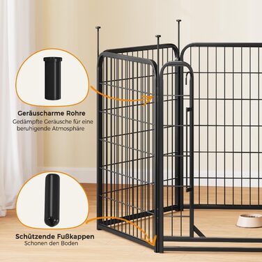 Вольєр для собак Yaheetech 8-секційний, 80 см, для квартири та саду, збірка без інструментів