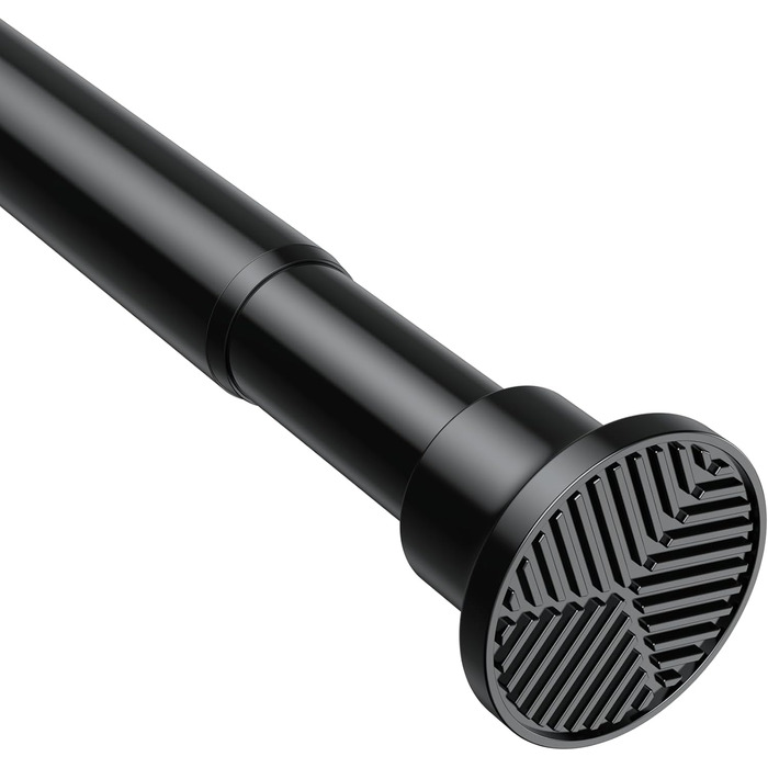 Штанга для карнизів без свердління – Ø 25 мм, 1 шт. Телескопічна штанга для кріплення, для штор, душової завіси та гардеробу (Чорний, 71-215 см)