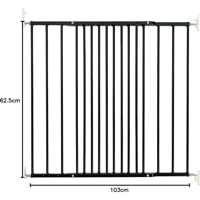 BabyDan Tor для домашніх тварин та дітей, розсувне, чорне, ширина 62,5-106,8 см