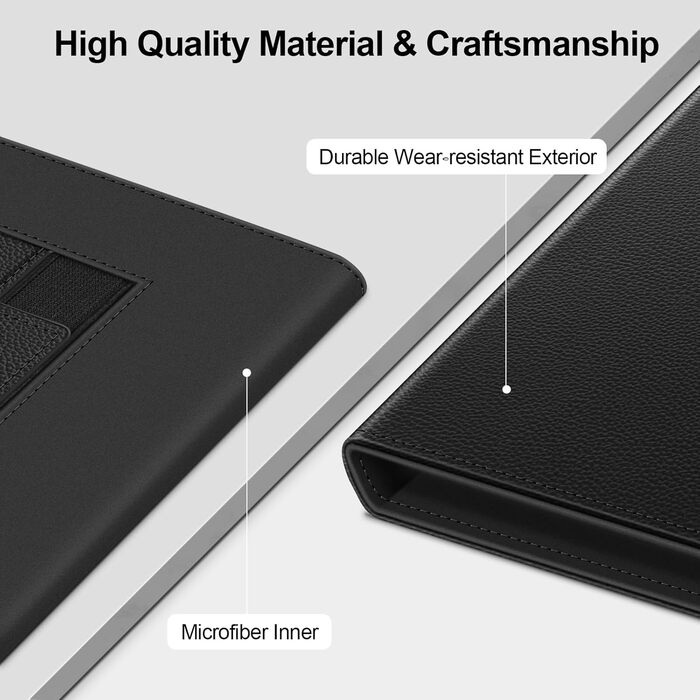 Чохол Fintie для електронних книг 6-7 дюймів з підставкою та петлею, сумісний з Kindle Paperwhite/Kindle Colorsoft Signature Edition 2024, чорний