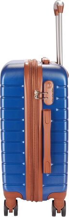 Набір валіз BruBaker Paris з трьох частин (M, L, XL) з жорстким корпусом, з кодовим замком, 4 колесами, зручними ручками (синій та коричневий)