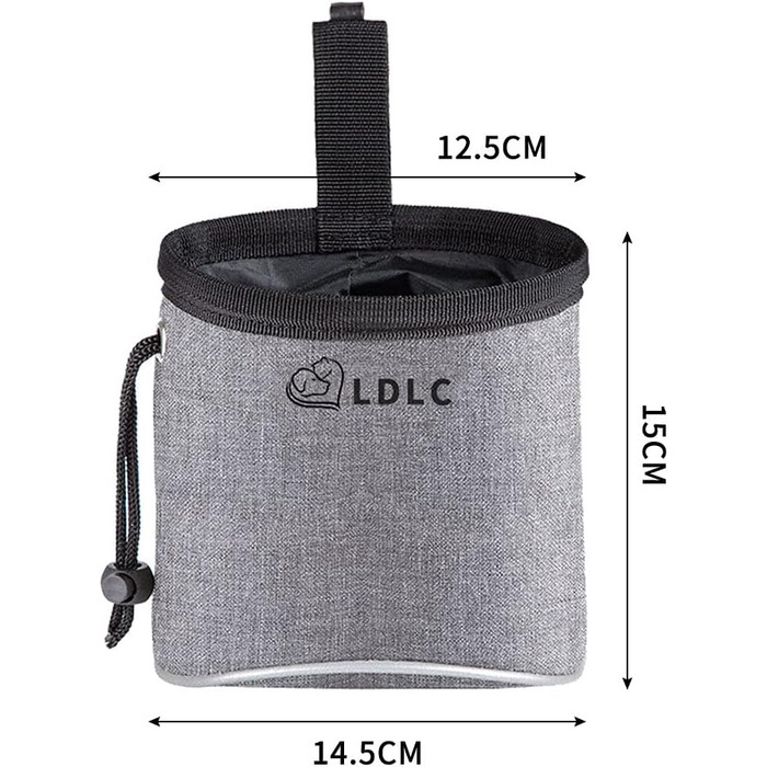 Сумка для ласощів Nuoshen для собак та цуценят, сірого кольору. Ідеальна для тренувань, прогулянок та подорожей.