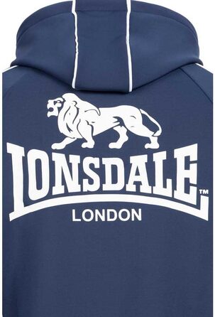 Чоловіча спортивна куртка Lonsdale ACHAVANICH з капюшоном, темно-синя з білим, розмір L