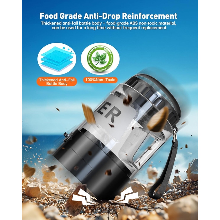 ЛесоТК 2200 мл Поїлка для собак, Переносна велика поїлка для собак – для подорожей, кемпінгу, великих собак (2.8л, чорна)