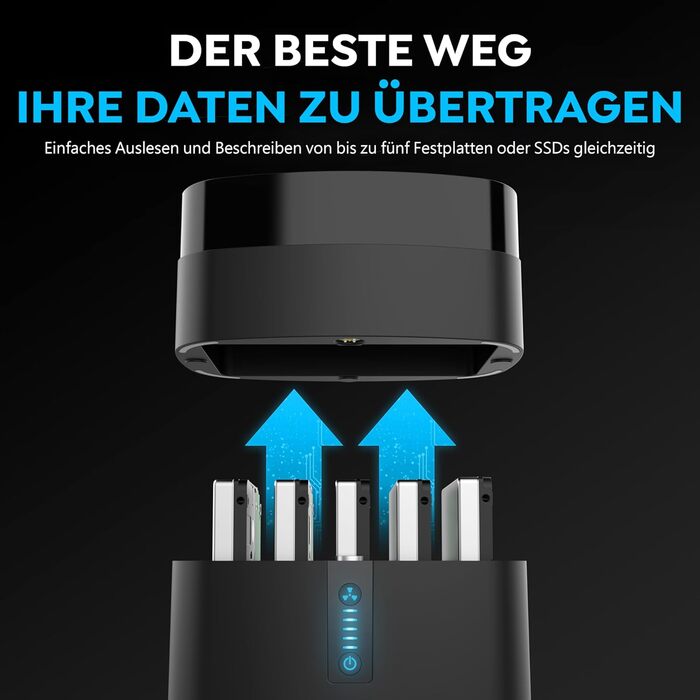 Док-станція Sabrent для жорстких дисків 2.5'/3.5' з USB-C, 5Gbps, 2 слоти SATA SSD/HDD, підтримка клонування дисків