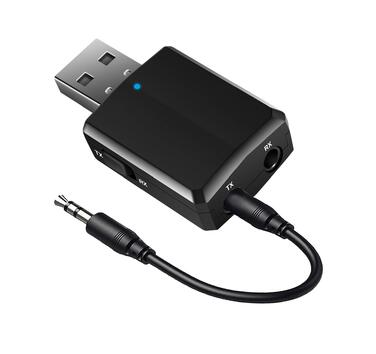 Bluetooth адаптер 2-в-1 Isobel: трансмітер та ресивер Audio 5.0 з низькою затримкою, оптичним Toslink, RCA та 3.5мм AUX для ТВ, ПК, ноутбука, Dual Link