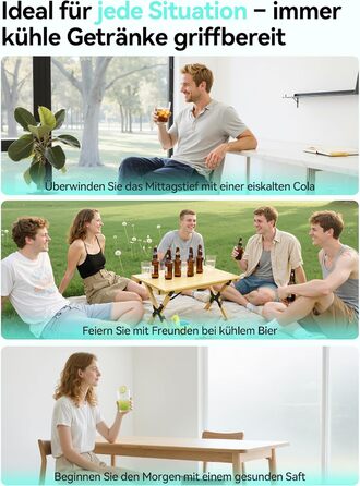 Холодильник для напоїв Devoko 93L з скляними дверцятами та LED-підсвіткою. Регульовані полиці для колі, пива та вина. Чорний колір, ідеально для дому та офісу.