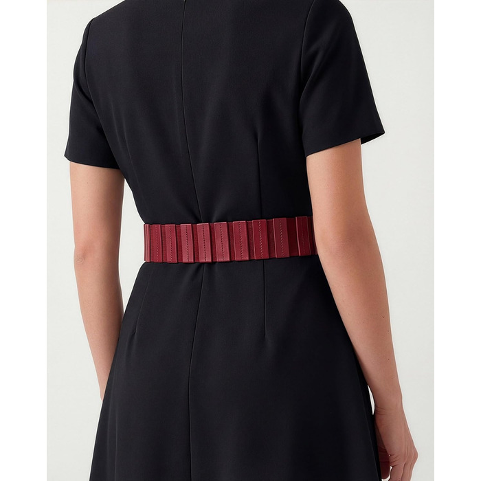 Пояс жіночий BlackButterfly Vintage з регульованою пряжкою, еластичний, червоний, розмір XL