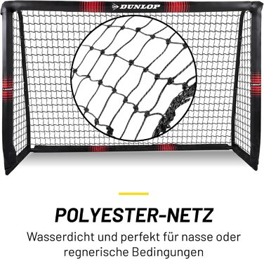 Dunlop Football Goal - Metal Soccer Goal Post - Training Accessory for All Ages - Easy Assembly - 180x120x60cm, 240x160x85cm, 120x300x200cm - Black/Red