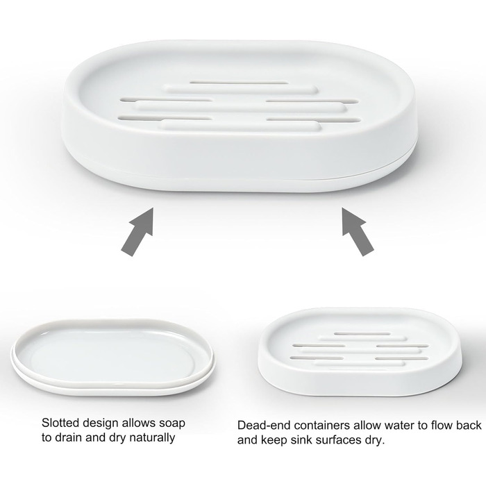 Набір мильниць Topsky 2 шт: практичні, для ванної та кухні, швидке просушування